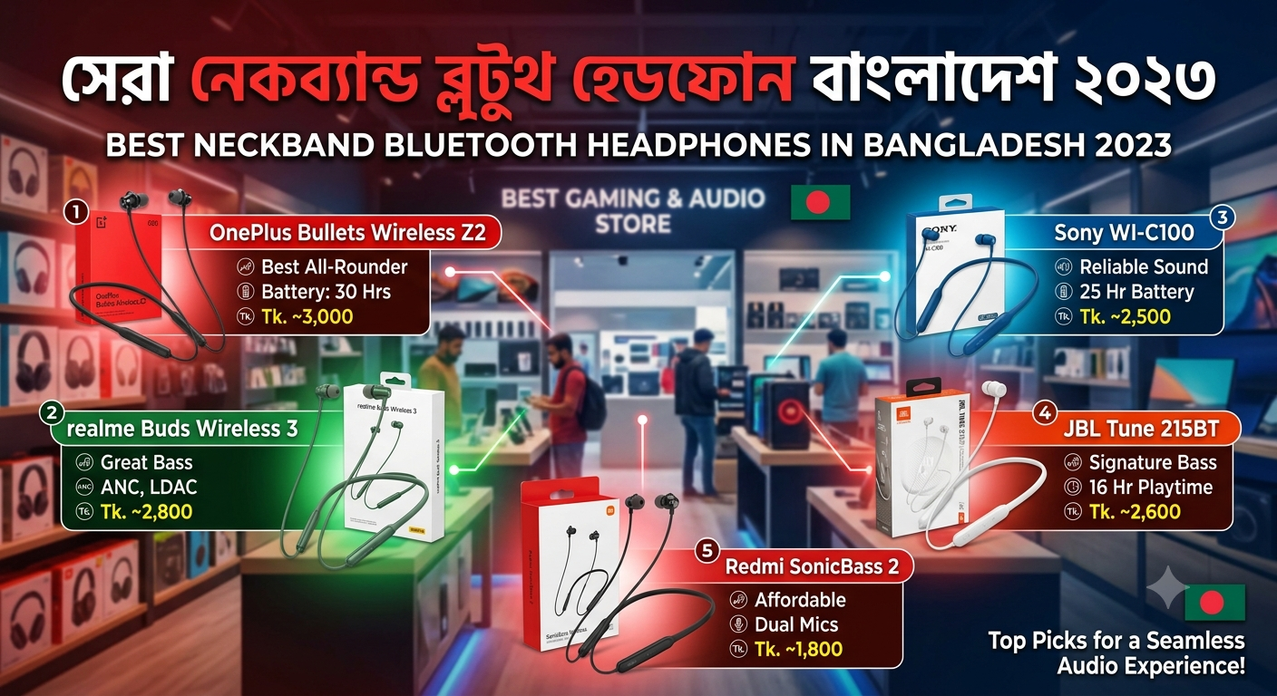 Best Neckband Bluetooth Headphones in Bangladesh 2023